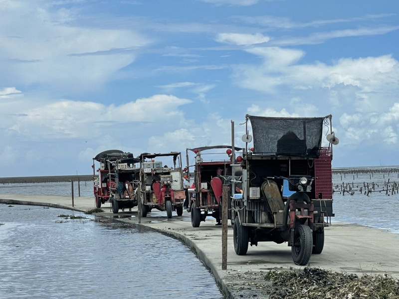 王功的代名詞已經不只珍珠蚵嘍，當地旅遊觀光的鐵牛車您坐過了嗎？
&nbsp;
環繞整個潮間帶，用肢體和觸覺去感受體驗生態，玩沙挖蛤蜊，和招潮蟹玩抓迷藏，已經不是小孩才能有的快樂
&nbsp;
這裡可以讓您暫時講生活的煩心事拋諸腦後，來海邊走走踩在鬆軟的沙泥上，慢慢的淪陷在大自然的懷抱吧～